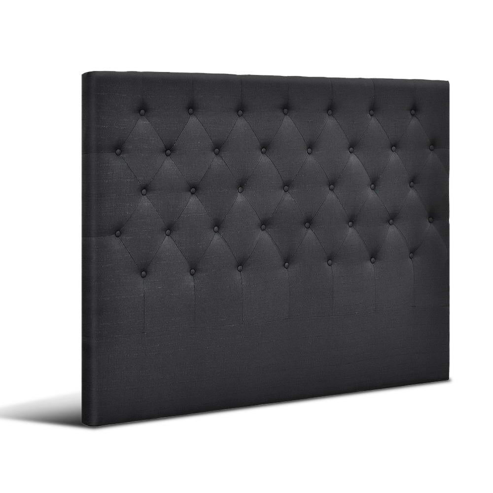 Milano Bed Head Headboard Bedhead Fabric Charcoal - Queen Size