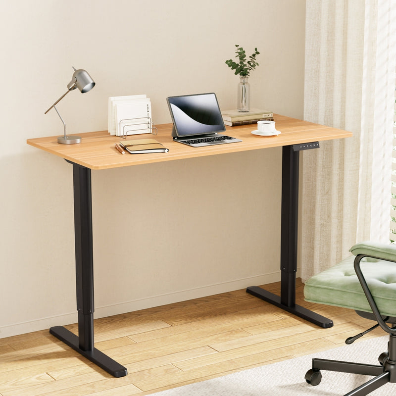 Diva Electric Height Adjustable Standing Desk Oak 120CM