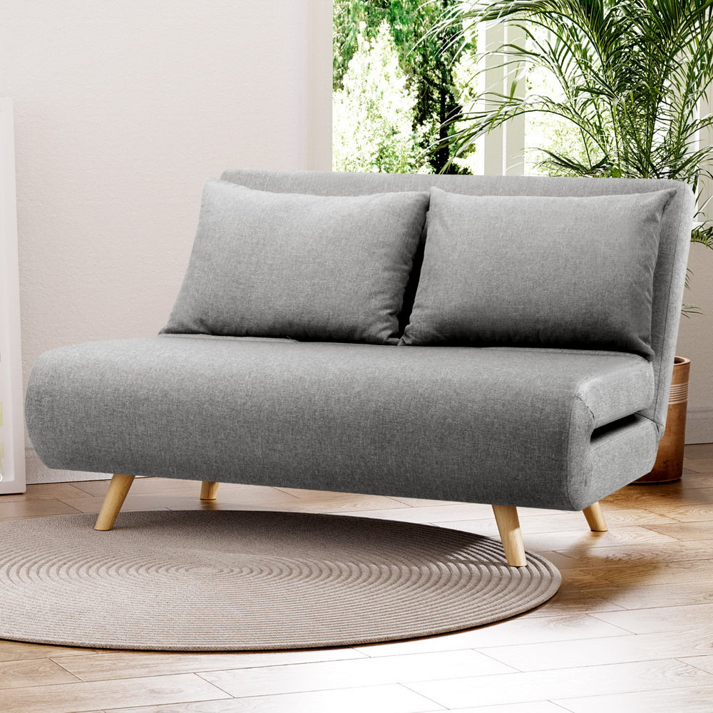 Milan Premium Fabric 2 Seater Convertible Sofa Bed