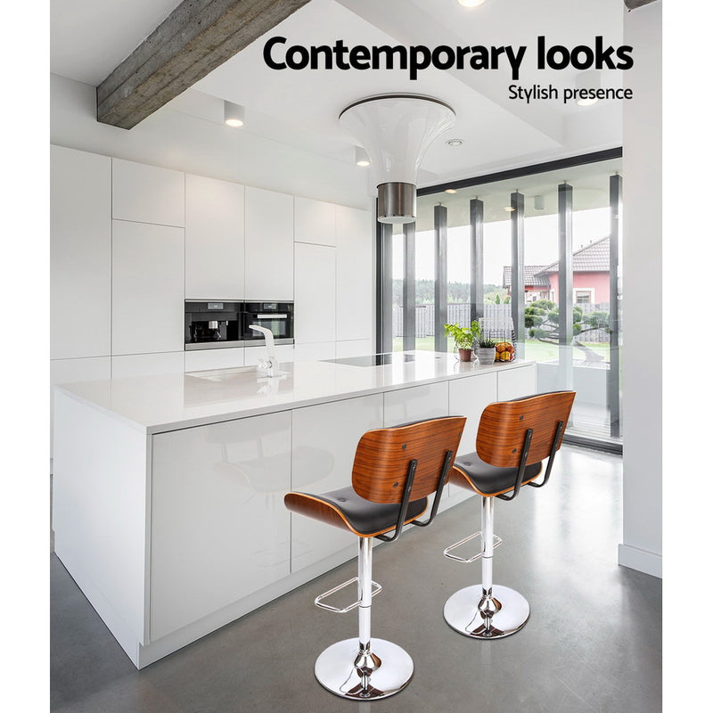 Diva Wooden Gas Lift Bar Stool at Sleep House Glen Waverley VIC