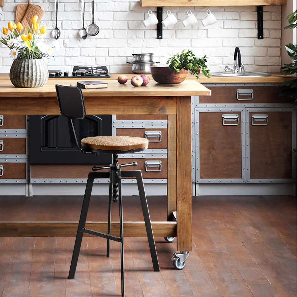 Diva Rustic Industrial Style Metal Bar Stool at Sleep House Burwood