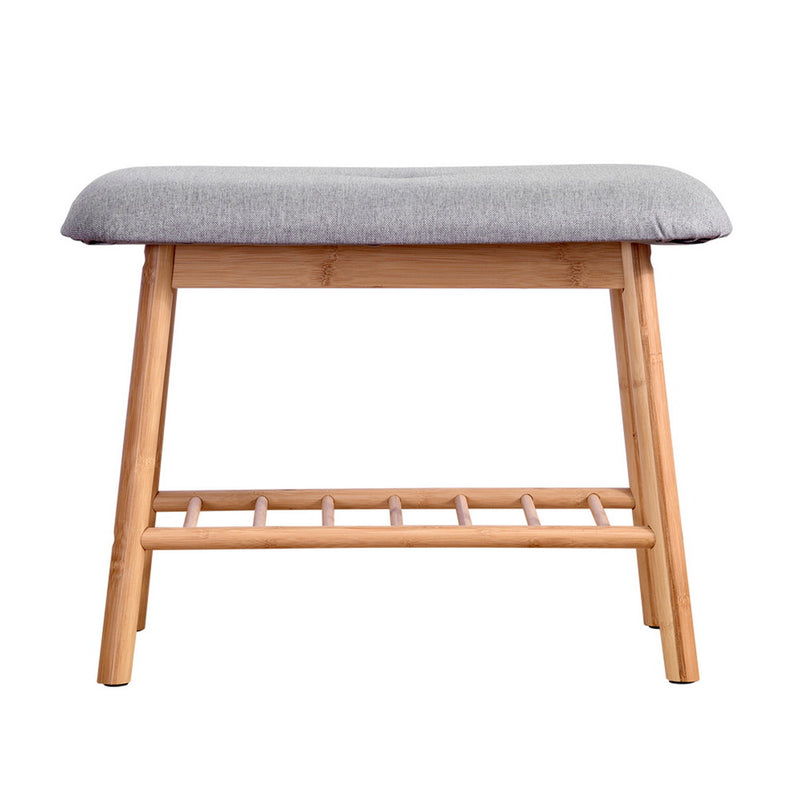 Stylish Shoe Rack Seat Bench Bamboo Grey Best Price at Sleep House