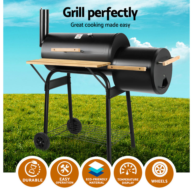 Outdoor 2-in-1 Offset BBQ Smoker Best Price at Sleep House Melbourne