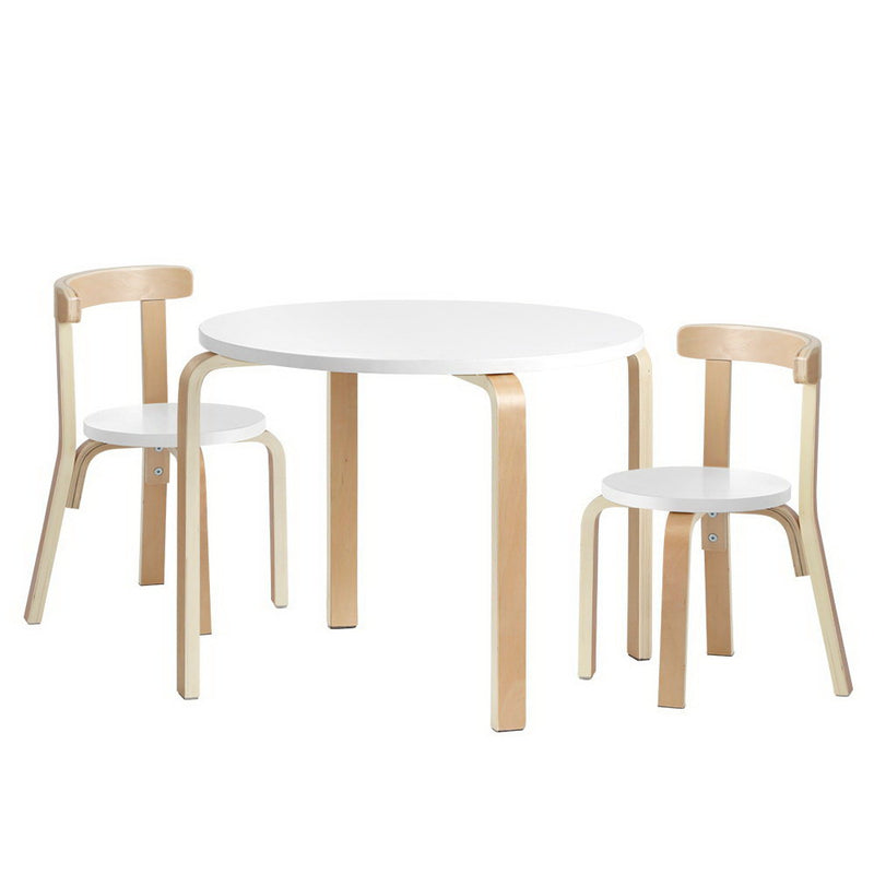 Keezi Nordic Kids Table Chair Set 3PC Activity Study Play 