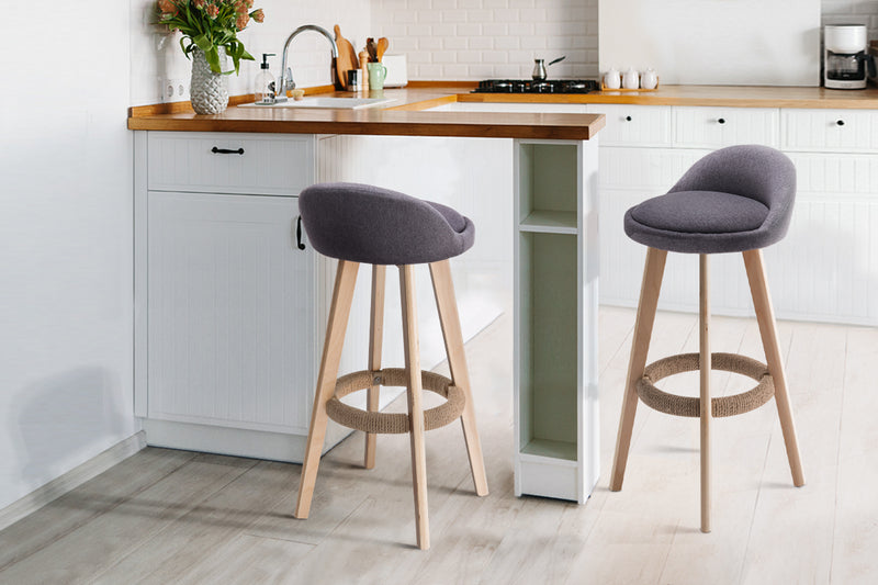 Diva Set of 2 Fabric Backrest Bar Stools at Sleep House Nunawading VIC