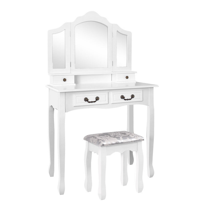 Milano Premium White Dressing Table with Stool by Sleep House Melbourne