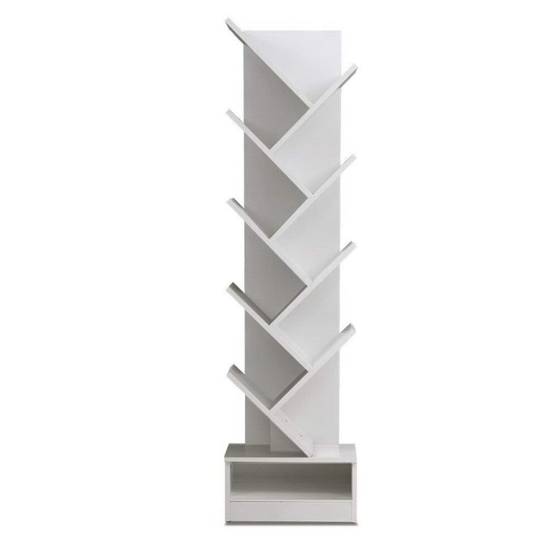Diva Display 9-Shelf Tree Bookshelf Book Storage White