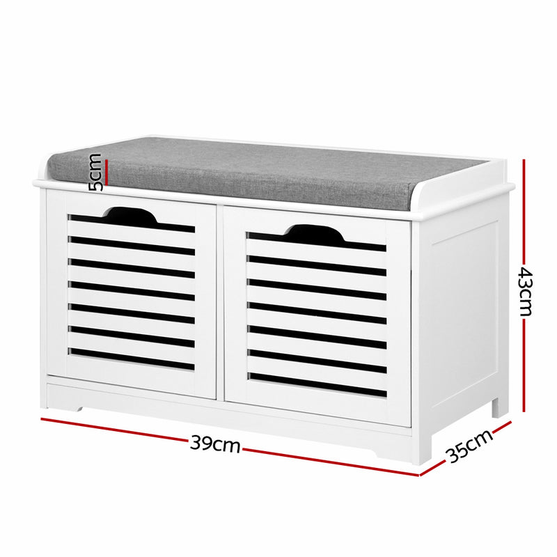 Stylish Fabric Shoe Bench with Drawers Best Price at Sleep House