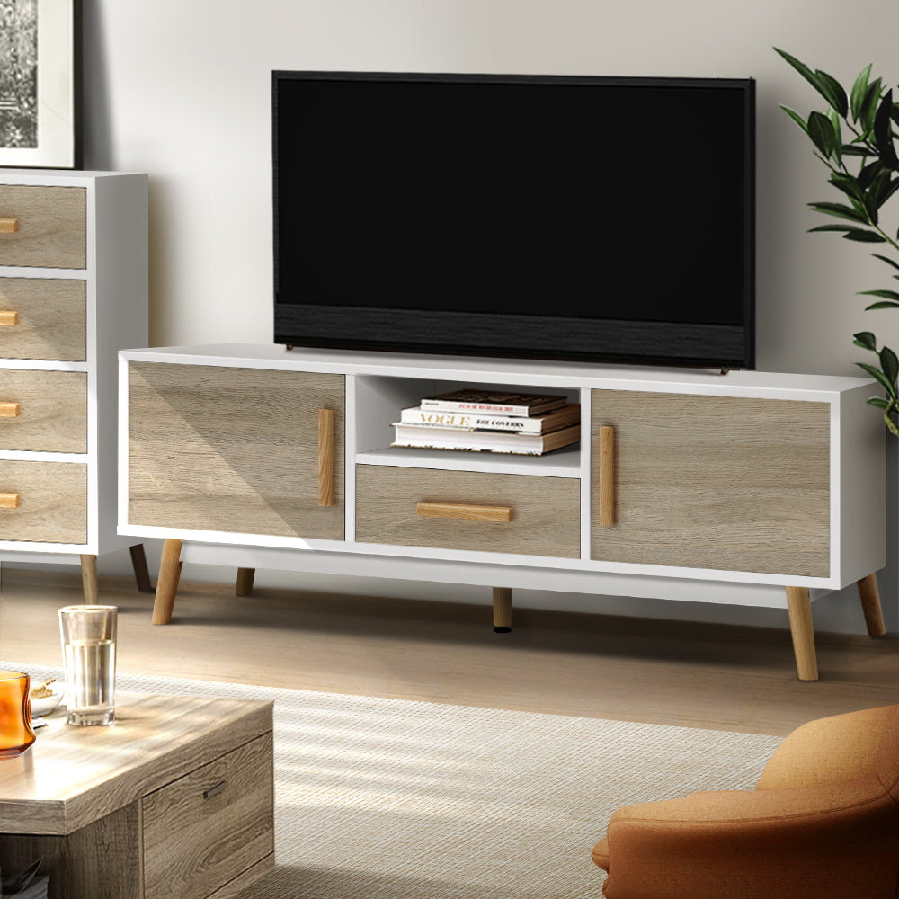 Diva Premium Wooden Entertainment Unit - White & Wood