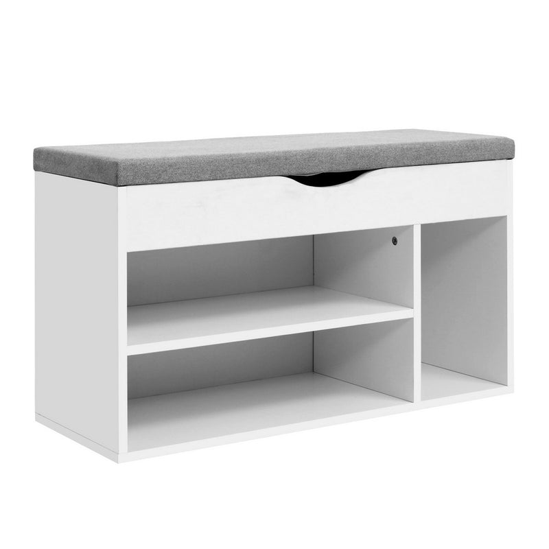 Diva Shoe Cabinet Bench Shoes Organiser White Cupboard by Sleep House NSW