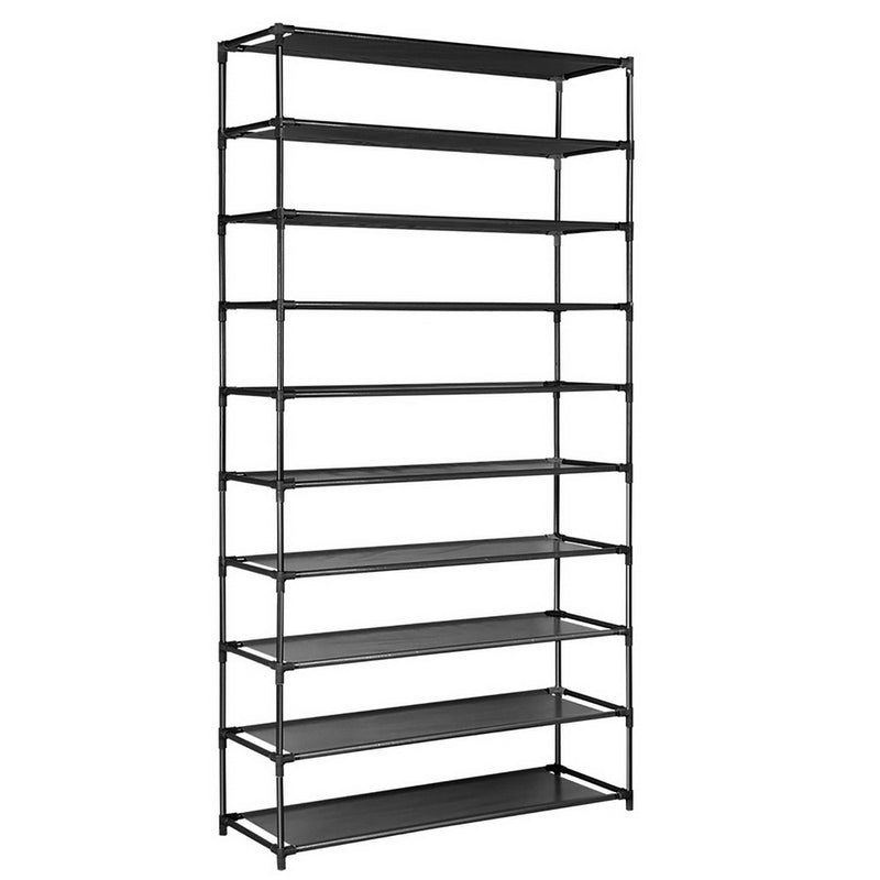 Shoe Rack Metal Shelf 50 Pairs 10 Tier at Sleep House Melbourne