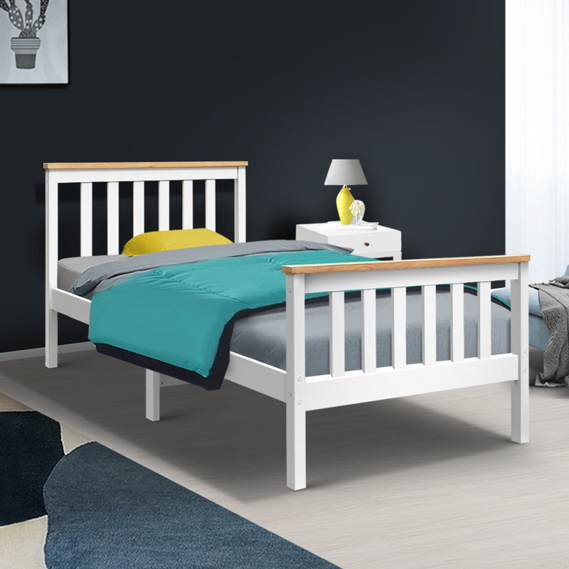 Milano Stylish Wooden Bed Frame Single Size by Sleep House Wantirna