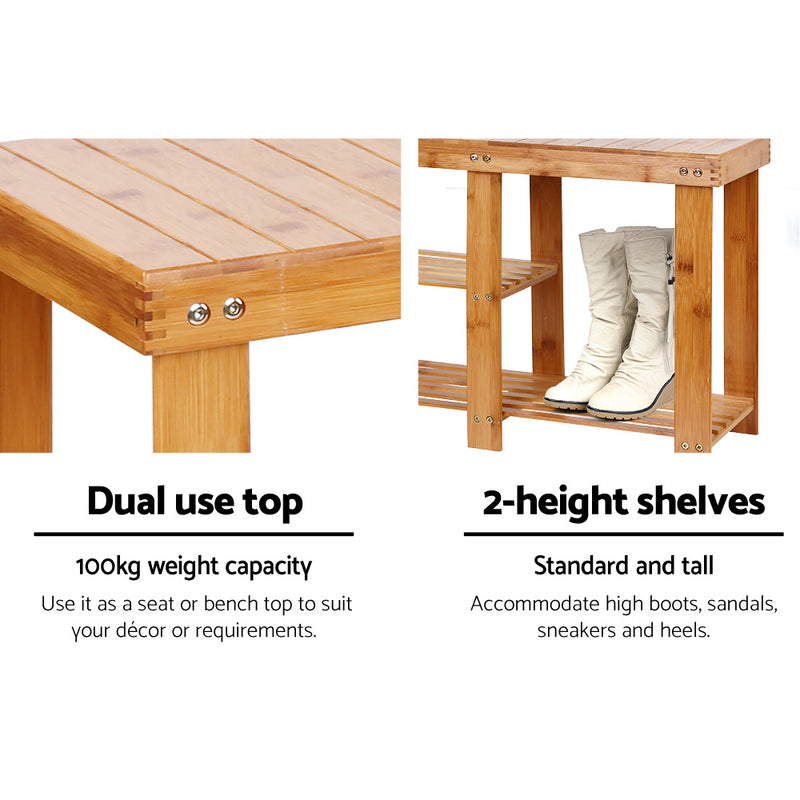 Diva Bamboo Shoe Rack Bench at Sleep House Croydon VIC