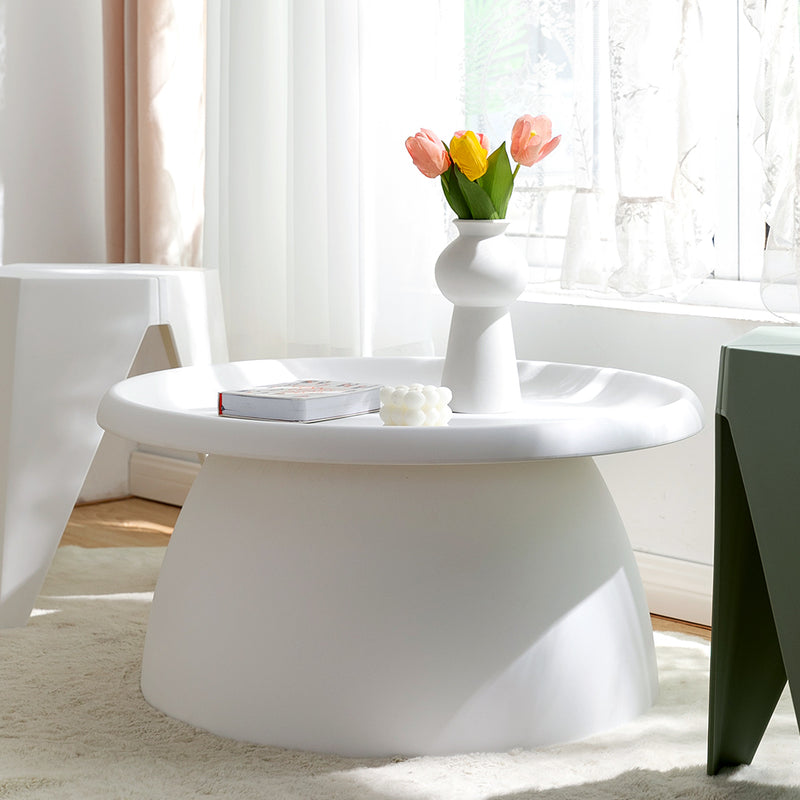 Diva Round 71CM Plastic White Coffee Table
