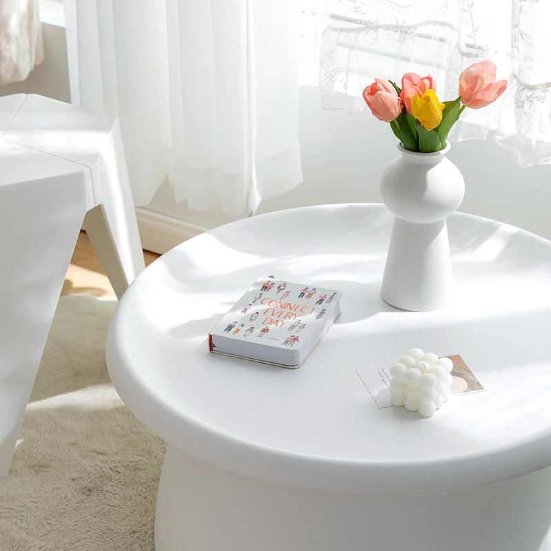 Diva Round 71CM Plastic White Coffee Table