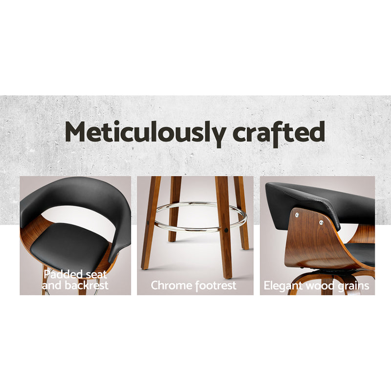 Diva Set of 2 Swivel Premium PU Leather Bar Stool