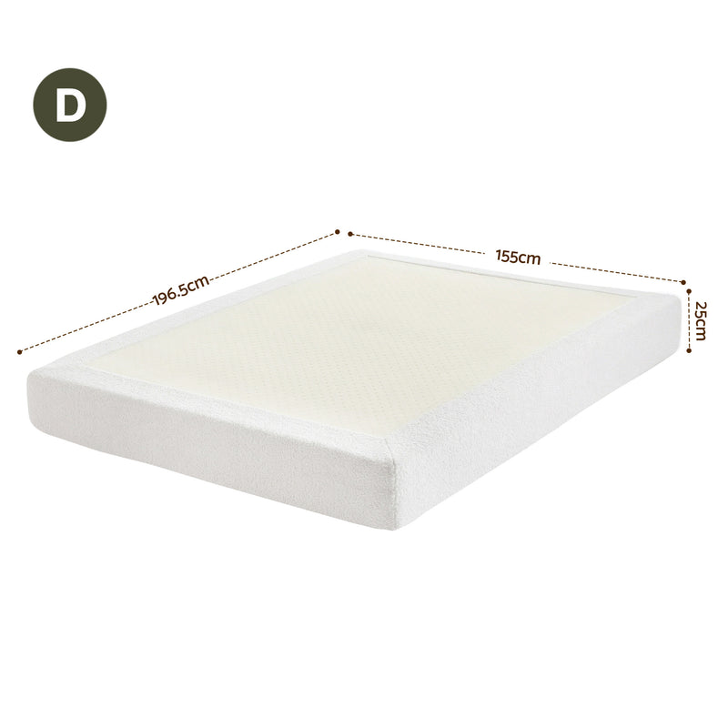 Milano Compression Vacuum High Density Sponge Boucle Bed Frame - Double Size