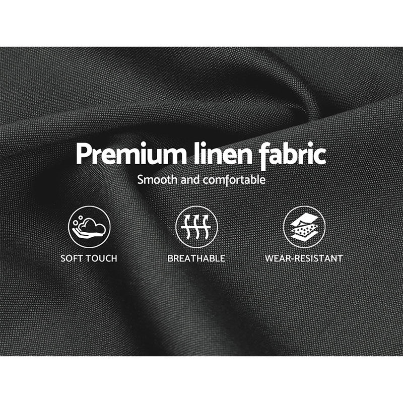Milan Premium Charcoal Fabric Gas Lift Bed Frame - King Size