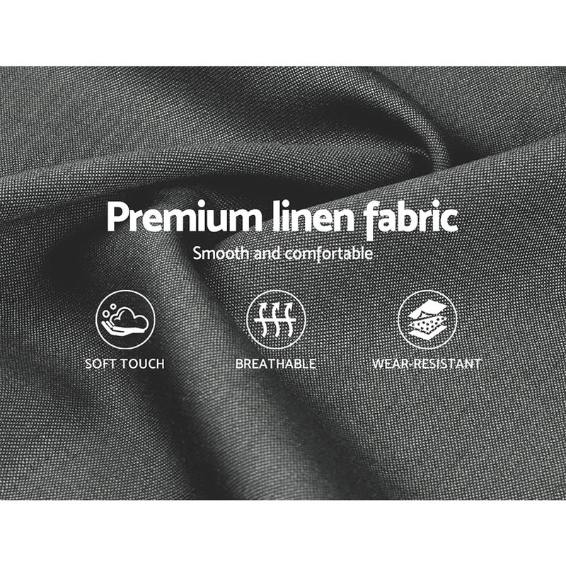 Milan Premium Grey Fabric Gas Lift Bed Frame - King Size