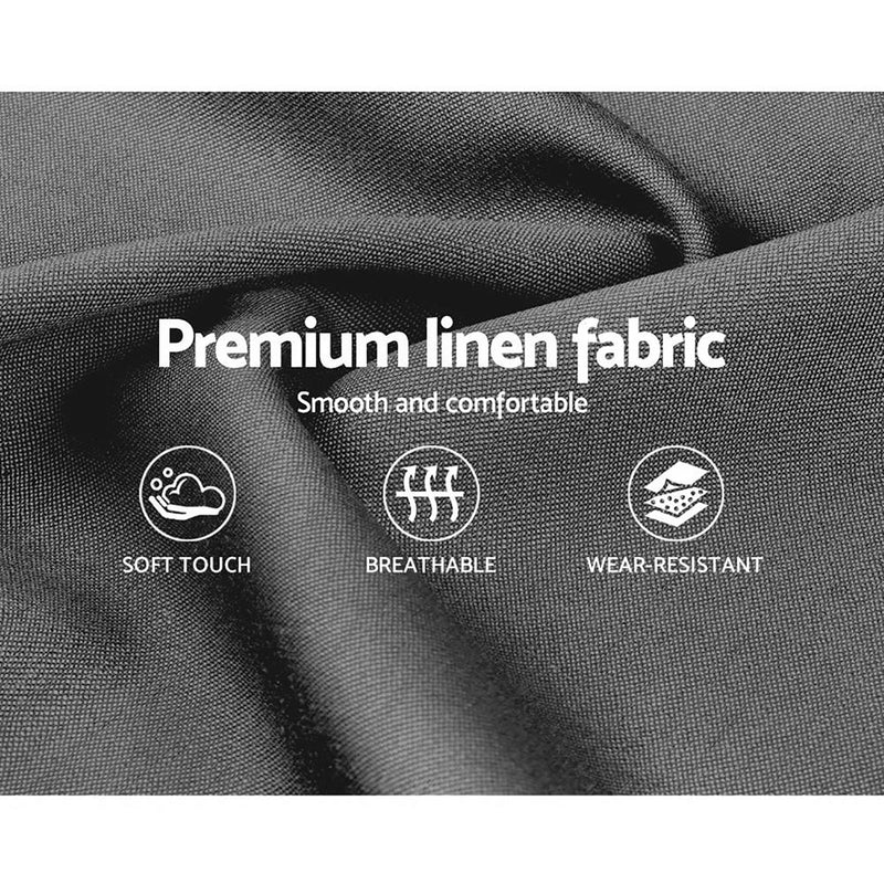 Milan Premium Linen Fabric Grey Bed Frame - Single Size