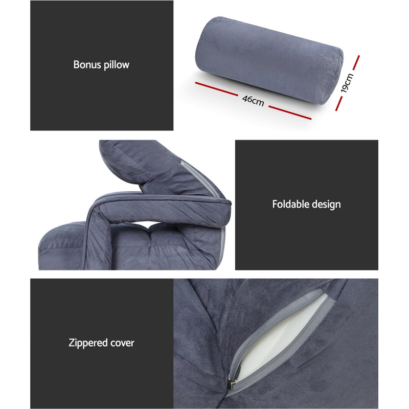 Milan Deluxe Flocking Fabric Swivel Floor Chair Lounge Sofa