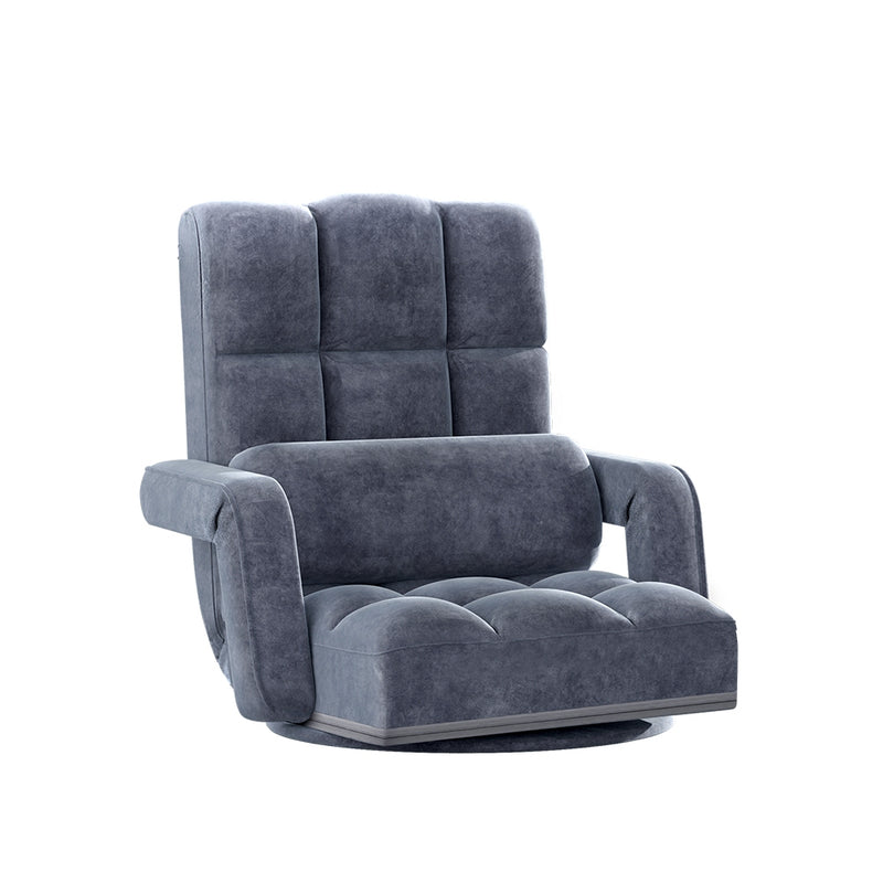 Milan Deluxe Flocking Fabric Swivel Floor Chair Lounge Sofa