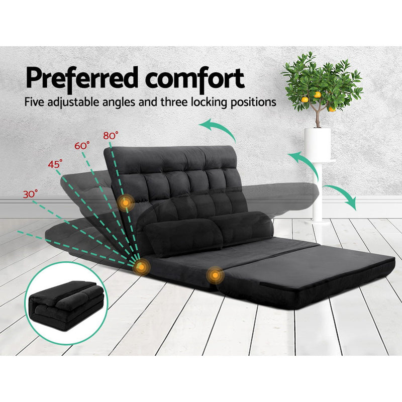 Milan 2 Seater Modern Floor Lounge Sofa Bed