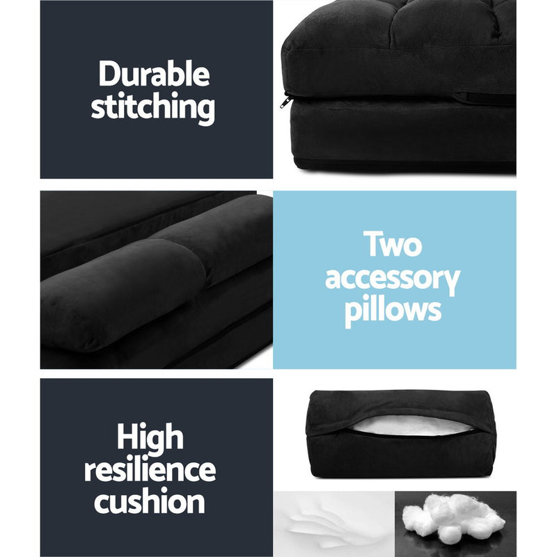 Milan 2 Seater Modern Floor Lounge Sofa Bed