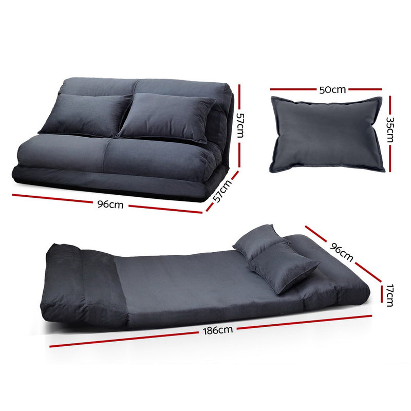 Milan 2 Seater Floor Lounge Sofa Bed