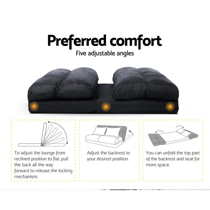 Milan 2 Seater Floor Lounge Sofa Bed