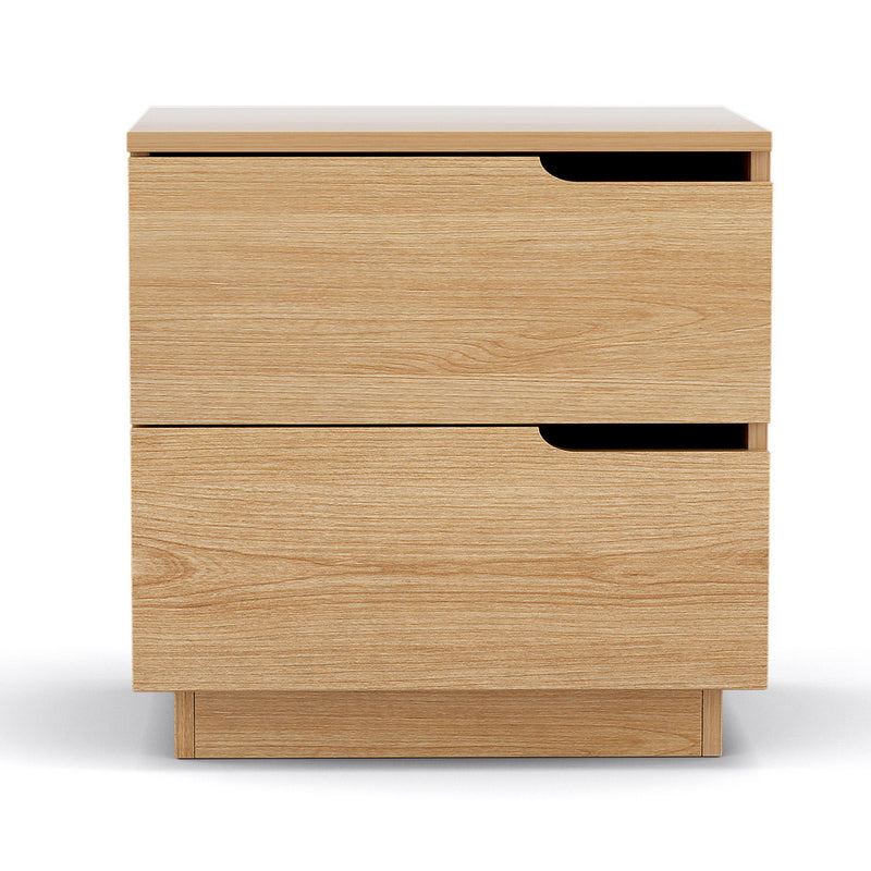 Milan Stylish 2 Drawers Bedside Table