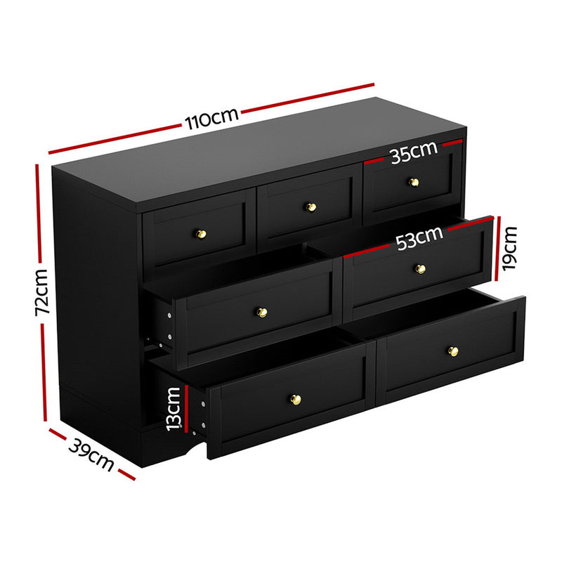 Milan Morden 7 Chest of Drawers Dresser