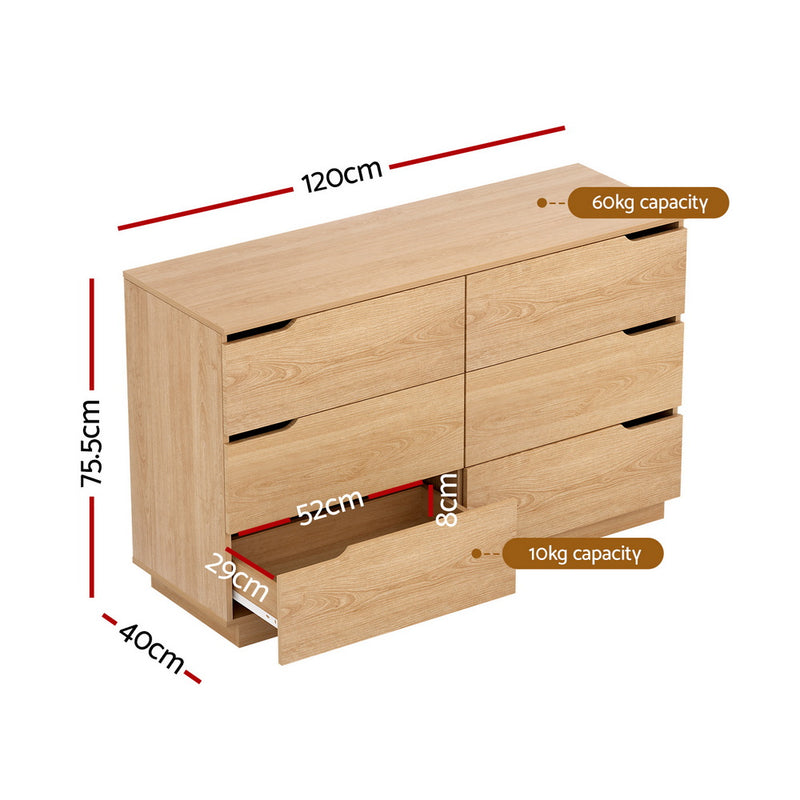 Milan Morden 6 Chest of Drawers