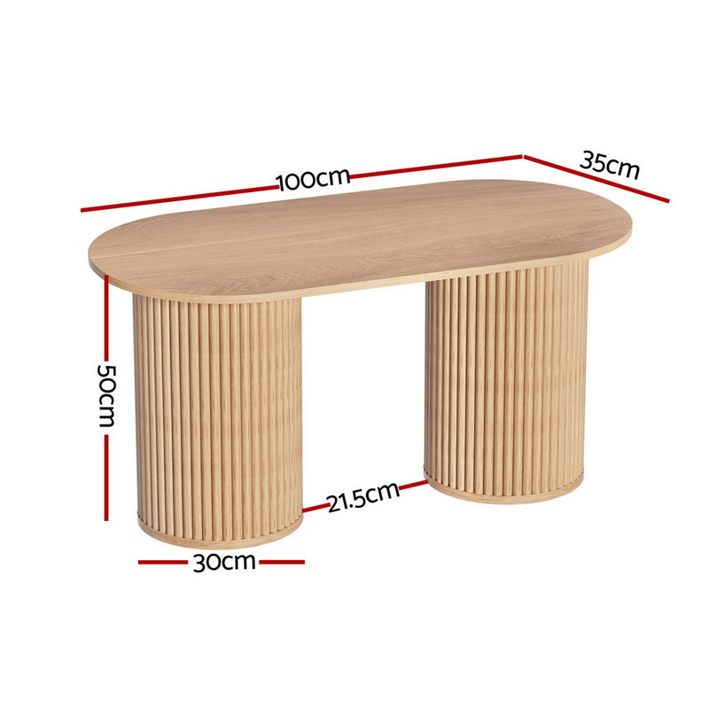Diva Oval 100CM Pine Coffee Table