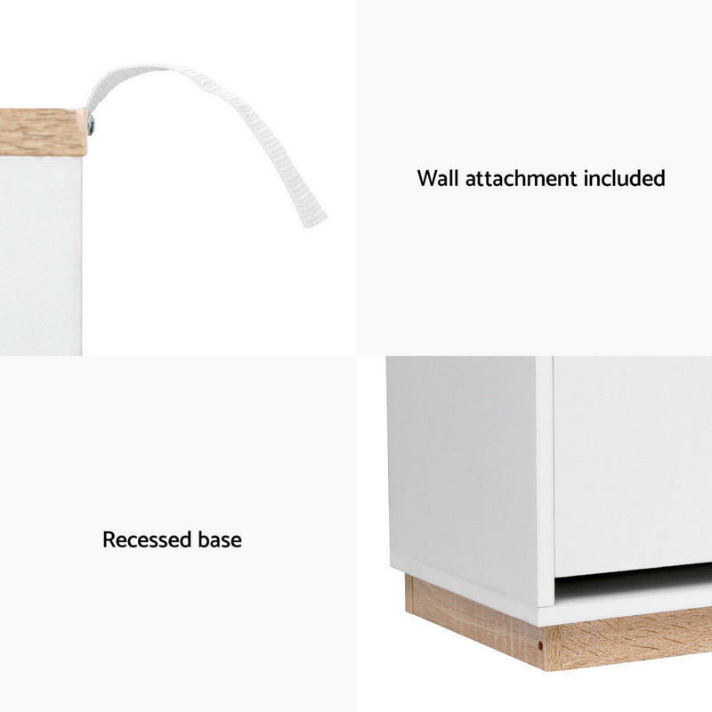 Nordwell 6-Drawer Shoe Cabinet – White & Pine
