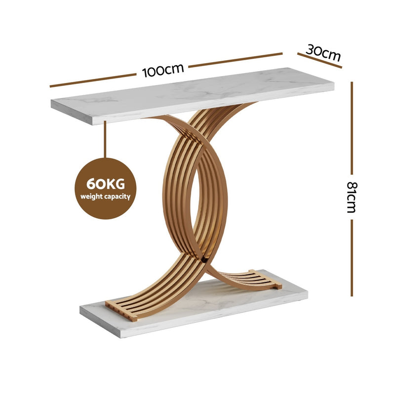 Milan Console Table Marble Effect