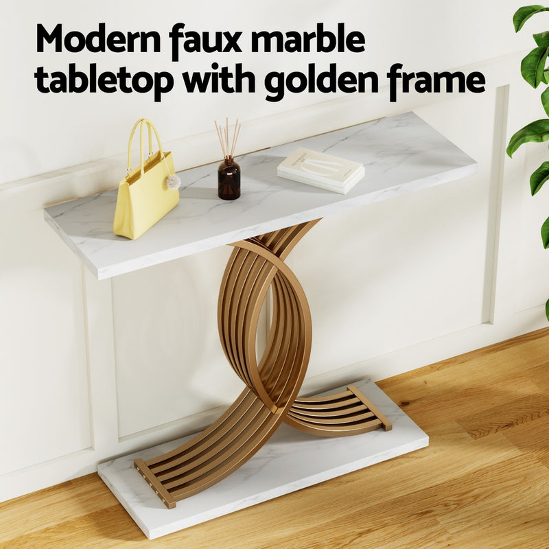 Milan Console Table Marble Effect