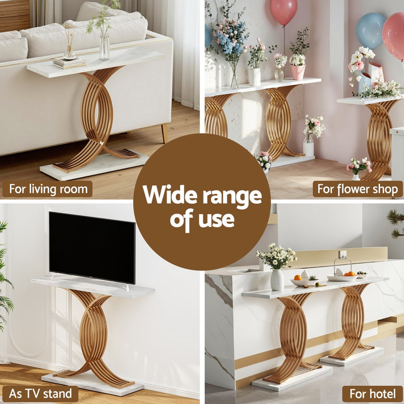 Milan Console Table Marble Effect