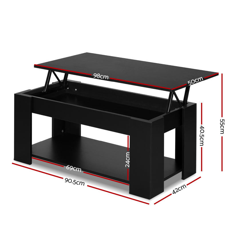 Diva Lift-top Black Coffee Table