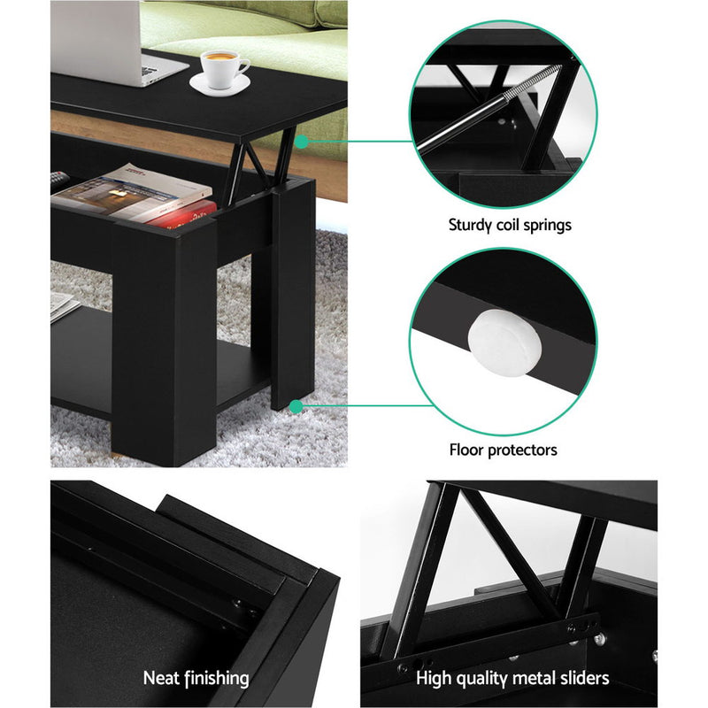 Diva Lift-top Black Coffee Table