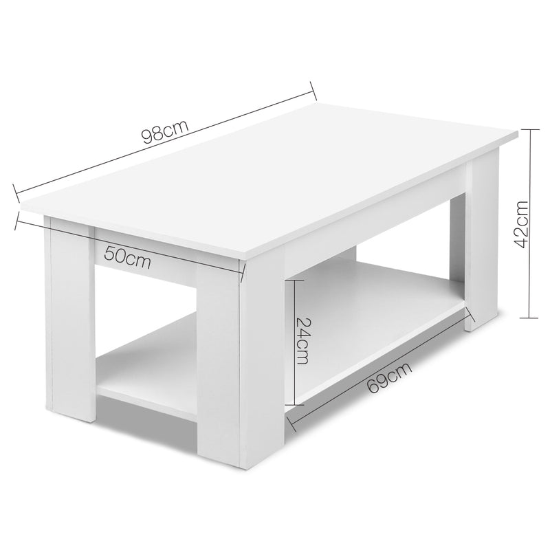 Diva Lift-top Coffee Table White