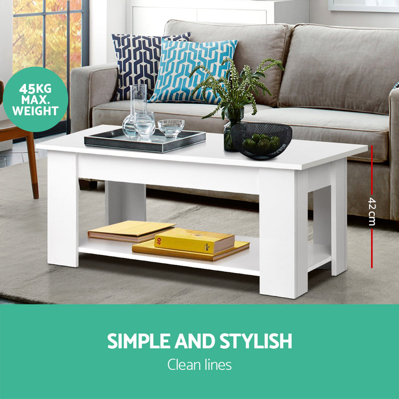 Diva Lift-top Coffee Table White