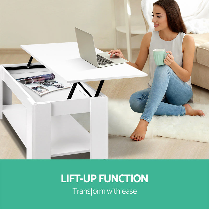 Diva Lift-top Coffee Table White