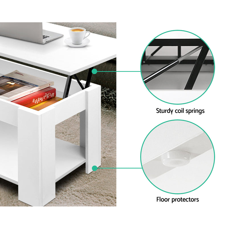 Diva Lift-top Coffee Table White