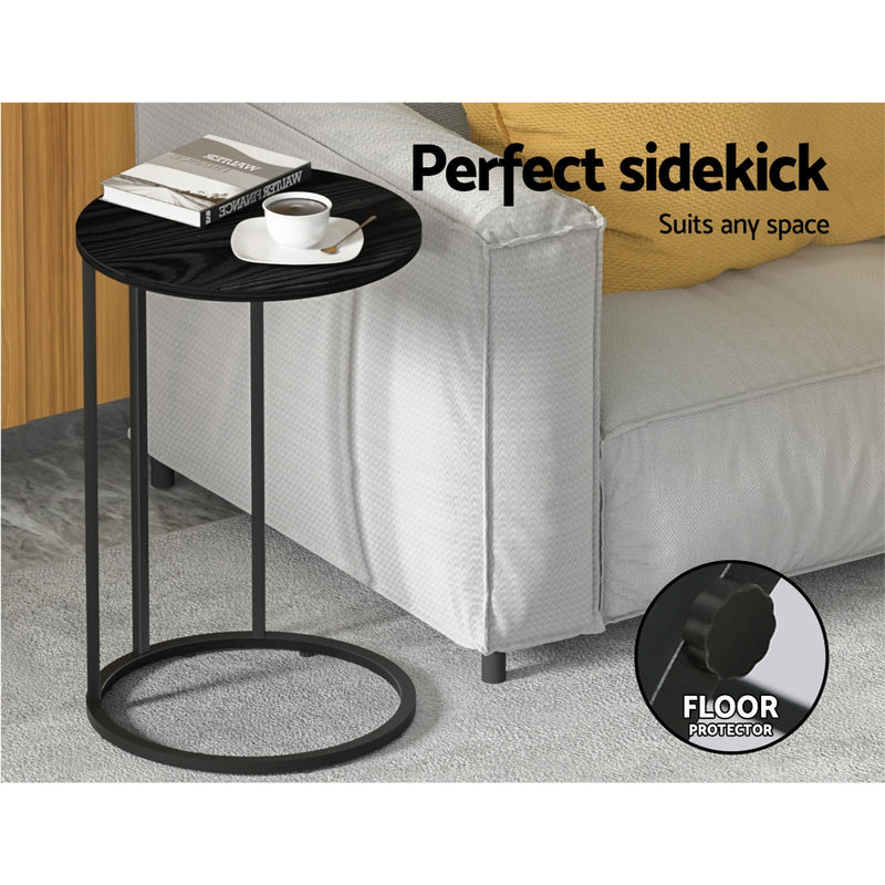Diva Round Black Coffee Table