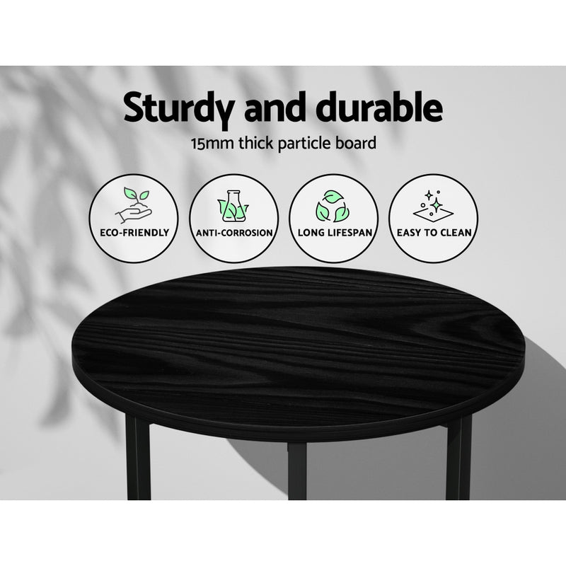 Diva Round Black Coffee Table