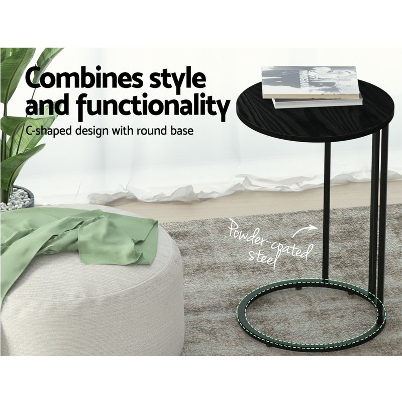 Diva Round Black Coffee Table