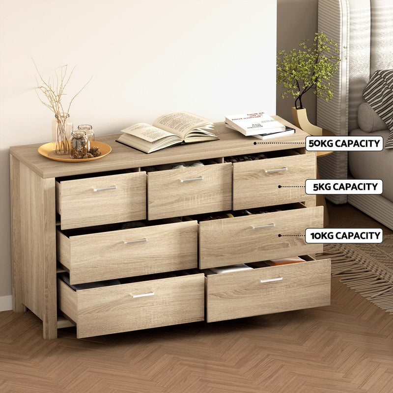 Milan Stylish 7 Chest of Drawers