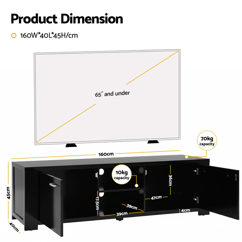Diva Entertainment Unit – Black 160cm
