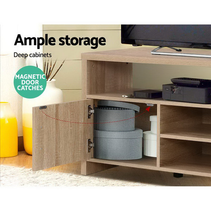 Diva Oak Entertainment Unit with Storage – 140cm